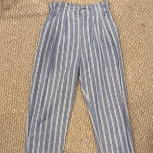 High Waist Striped Pants